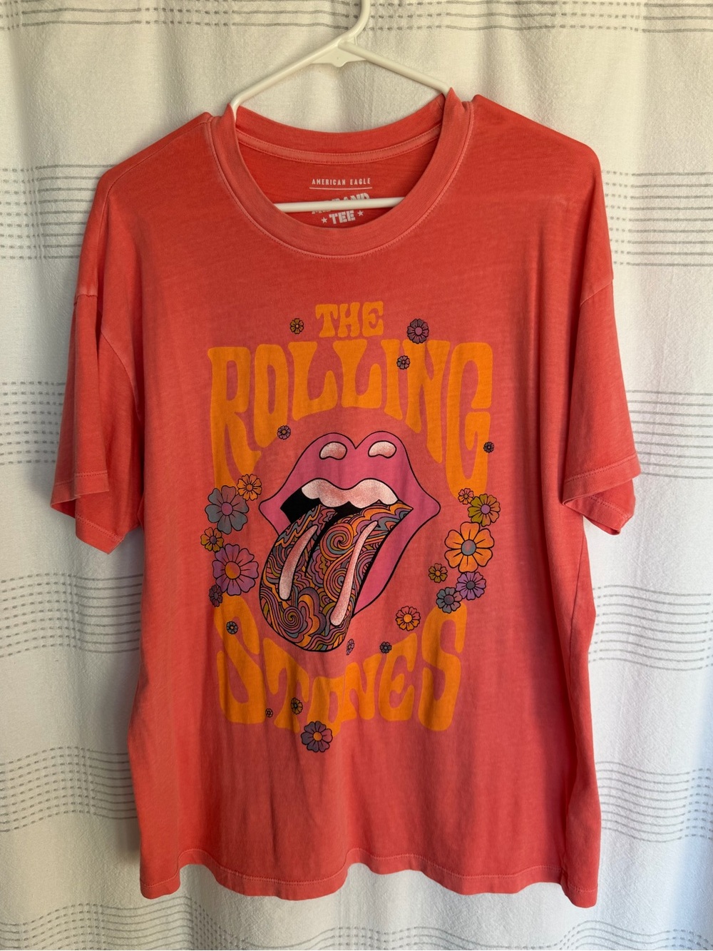 American Eagle Outfitters The Rolling Stones Graphic Tee - Coral